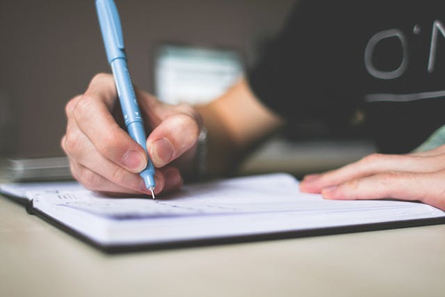 Person writing